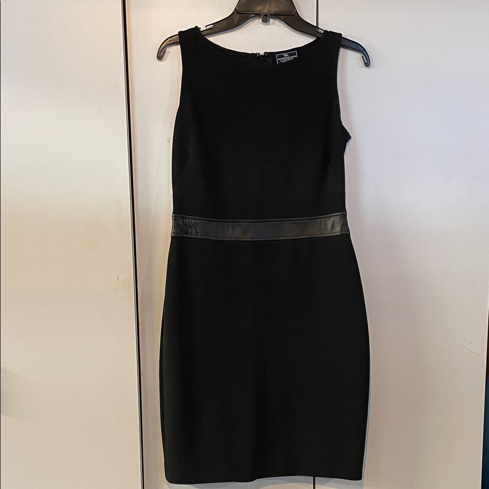 American Living Black Mini Dress with Sleek Waist Detail